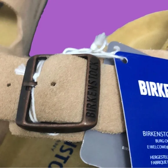 Birkenstock Arizona Cream Sandals with Buckles - Narrow Fit - Picture 2 of 5